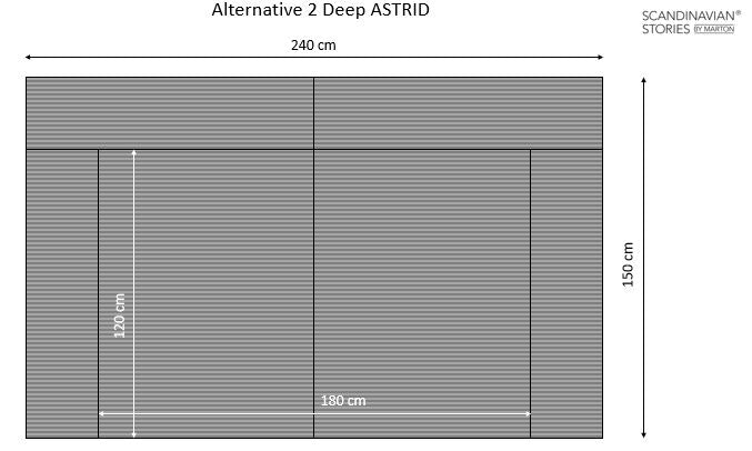 ASTRID 4-seater sofa, Chenille Beige, removable & washable covers - Scandinavian Stories by Marton