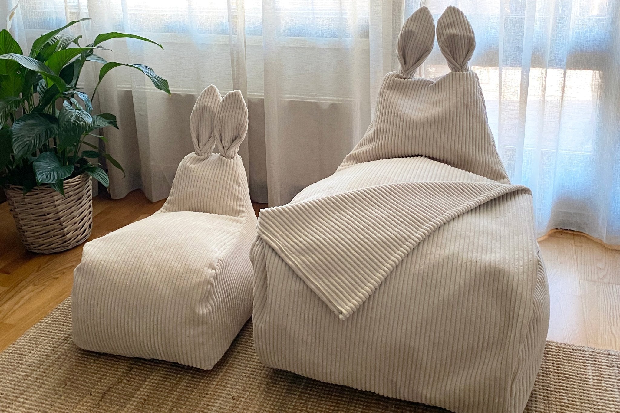 BUNNY L Bean Bag, Corduroy - Scandinavian Stories by Marton