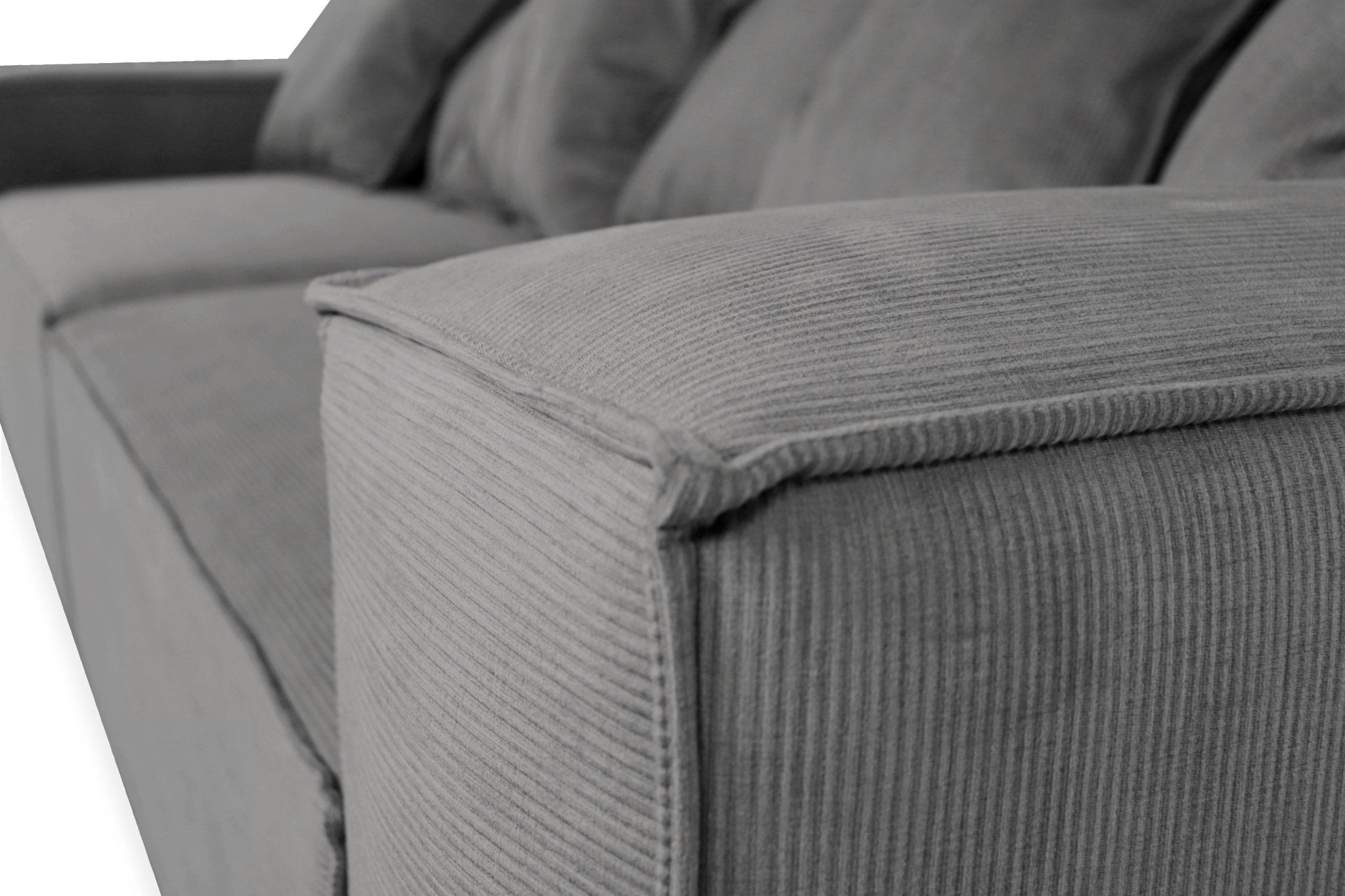 ASTRID 4-seater Sofa, exclusive Corduroy, Concrete, removable & washable covers - Scandinavian Stories by Marton