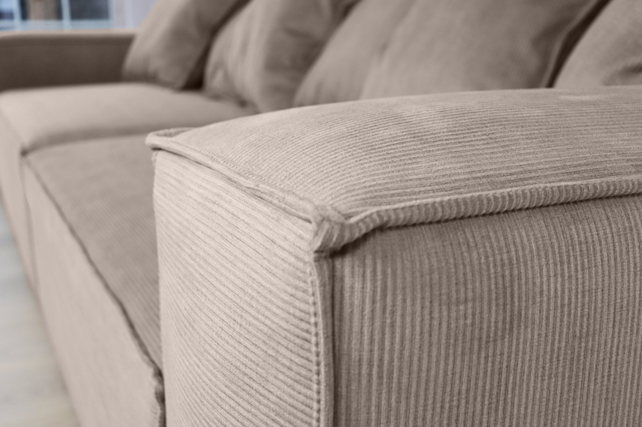 ASTRID 4-seater Sofa, exclusive Corduroy, Mole, removable & washable covers - Scandinavian Stories by Marton