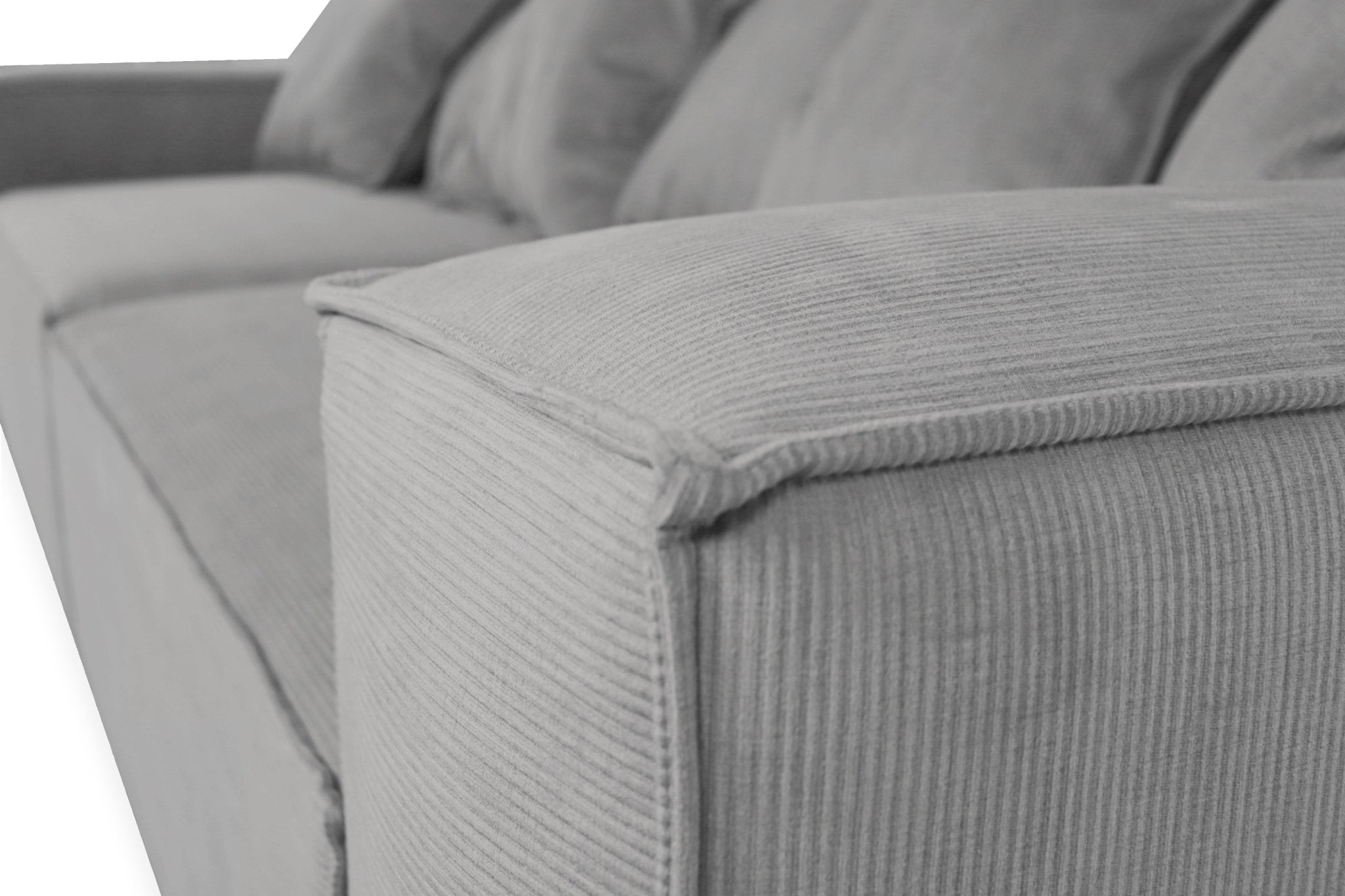 ASTRID L-shaped Sofa, exclusive Corduroy, Concrete removable & washable covers - Scandinavian Stories by Marton