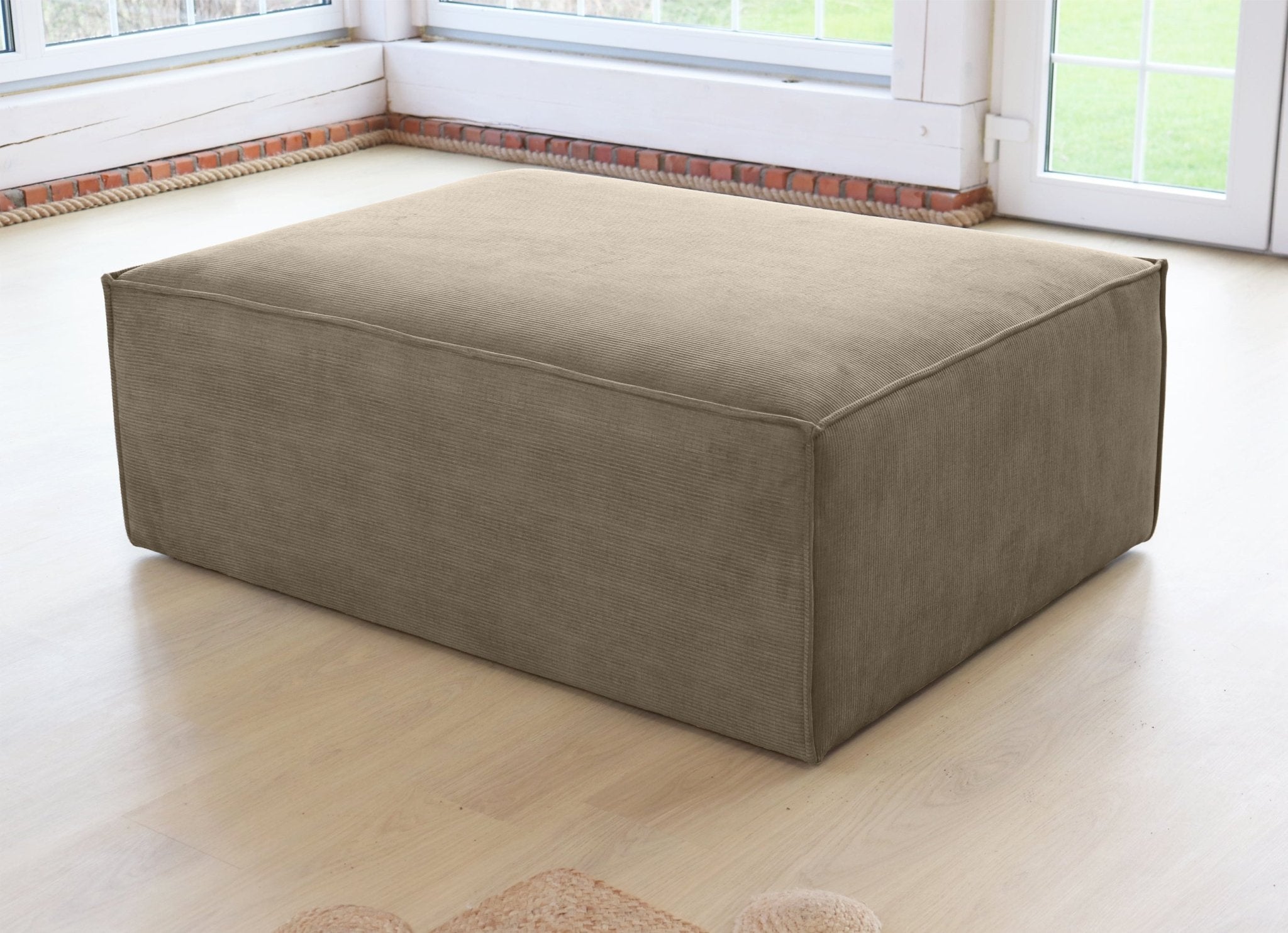 ASTRID L-shaped Sofa, exclusive Corduroy, Mole, removable & washable covers - Scandinavian Stories by Marton