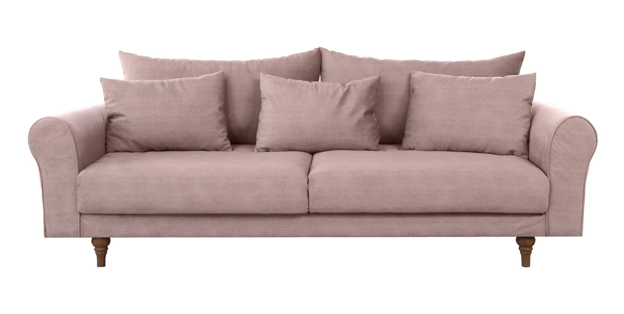 SELMA 4-seater sofa/sofa bed Exclusive Corduroy, Dusty Pink removable & washable covers - Scandinavian Stories by Marton