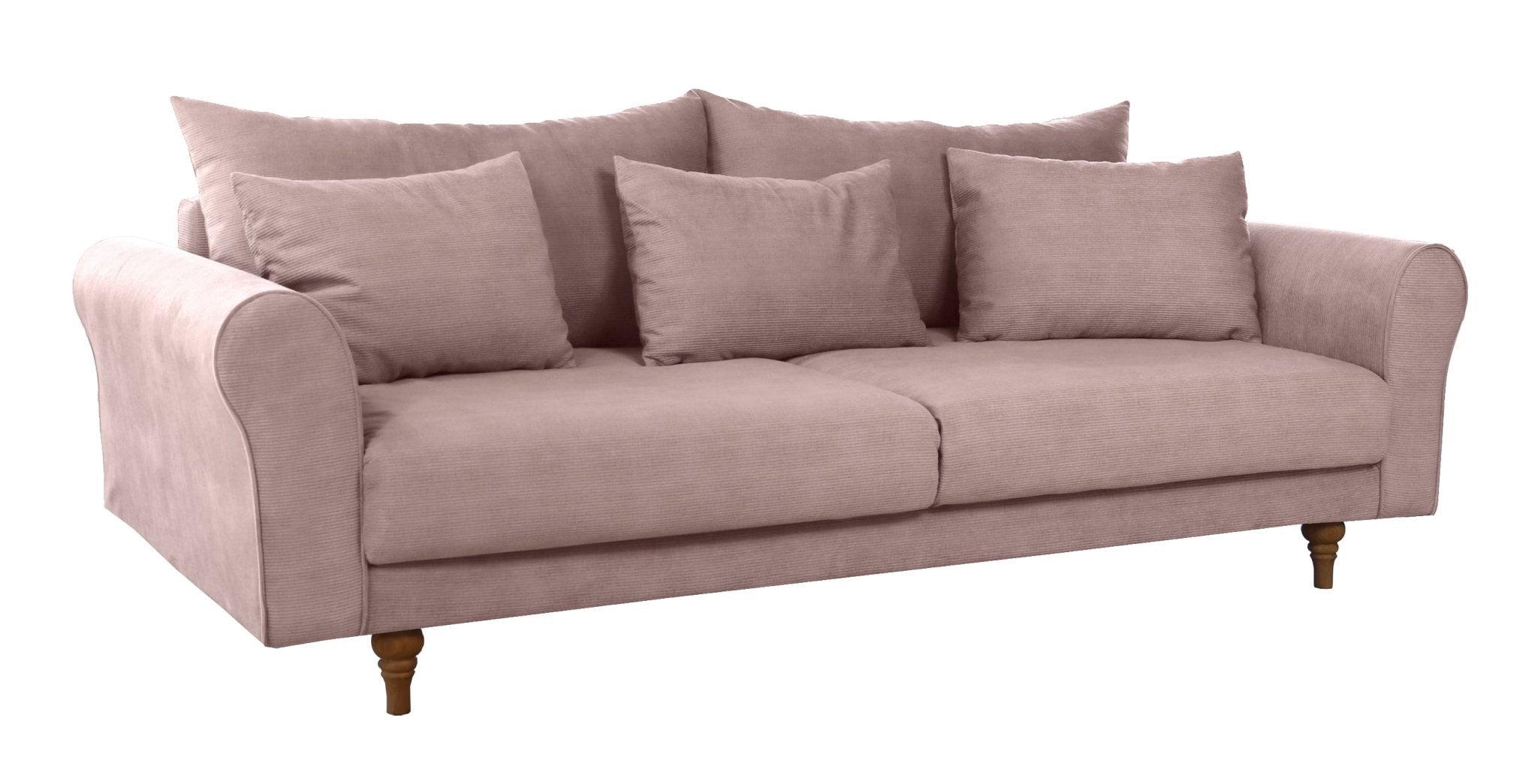 SELMA 4-seater sofa/sofa bed Exclusive Corduroy, Dusty Pink removable & washable covers - Scandinavian Stories by Marton