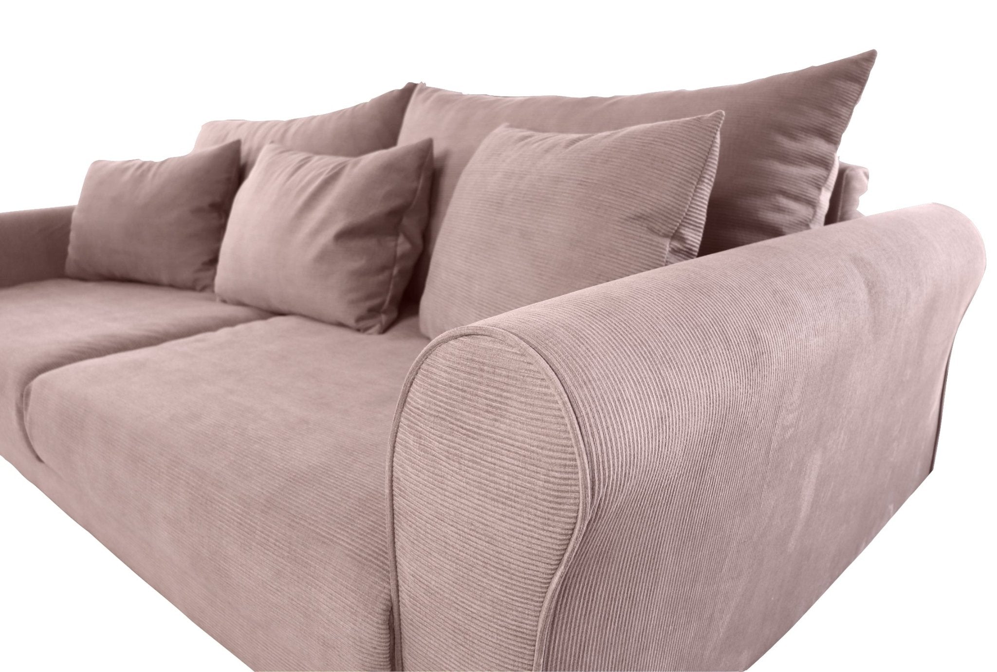 SELMA 4-seater sofa/sofa bed Exclusive Corduroy, Dusty Pink removable & washable covers - Scandinavian Stories by Marton