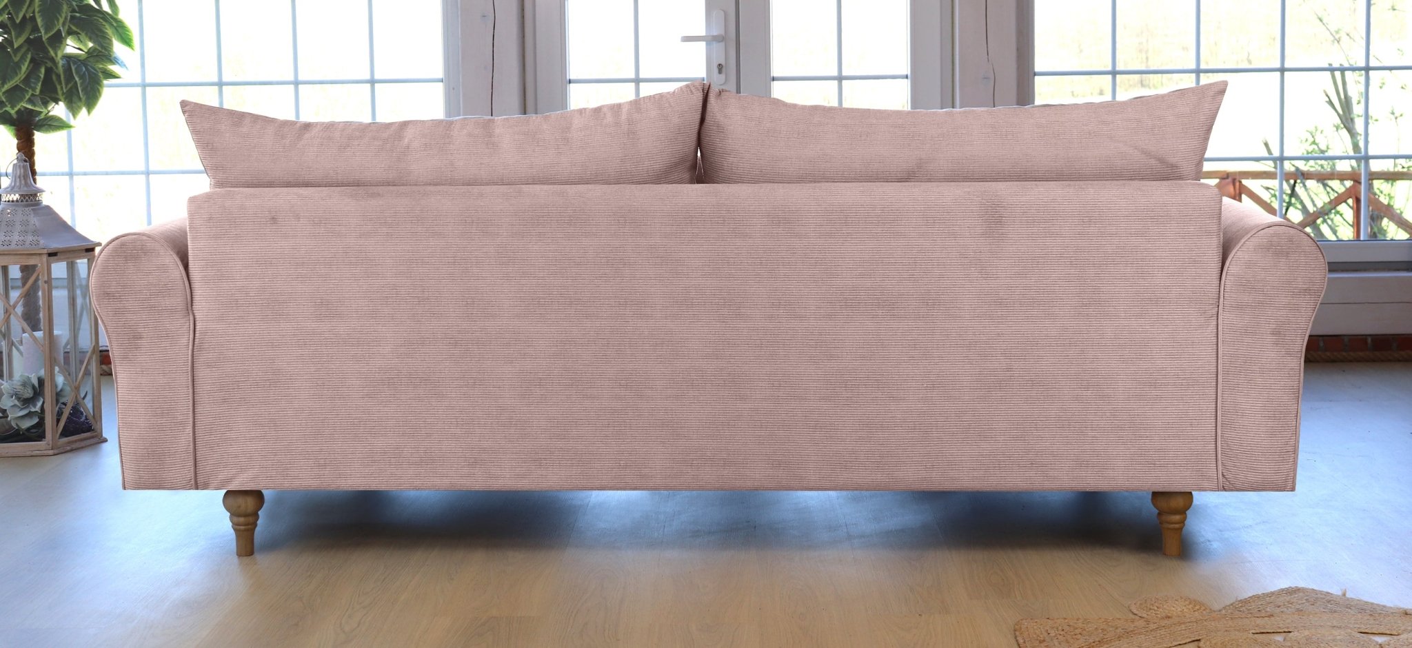 SELMA 4-seater sofa/sofa bed Exclusive Corduroy, Dusty Pink removable & washable covers - Scandinavian Stories by Marton