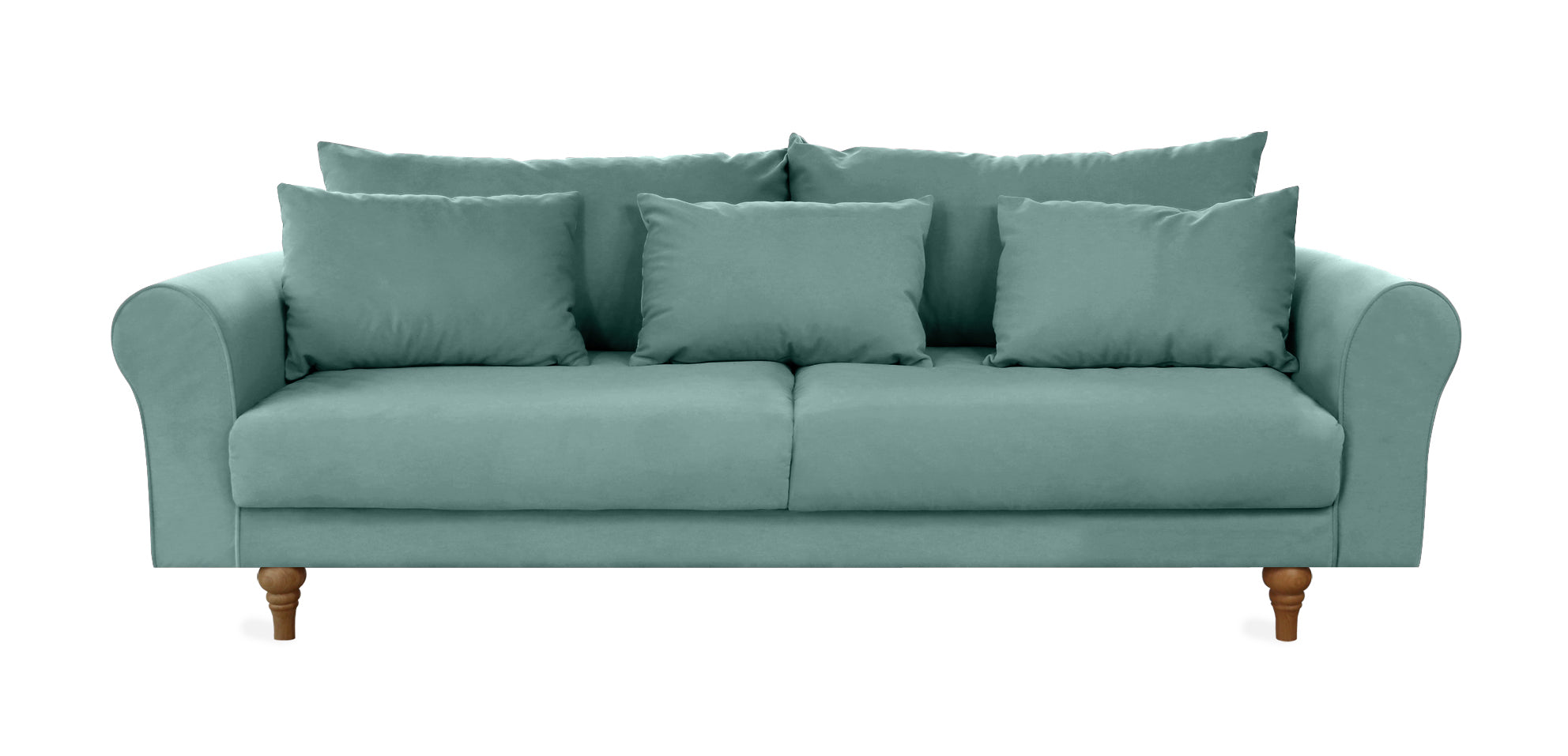 SELMA 4-seater sofa/sofa bed Exclusive Velvet, Light Petrolium removable & washable covers - Scandinavian Stories by Marton