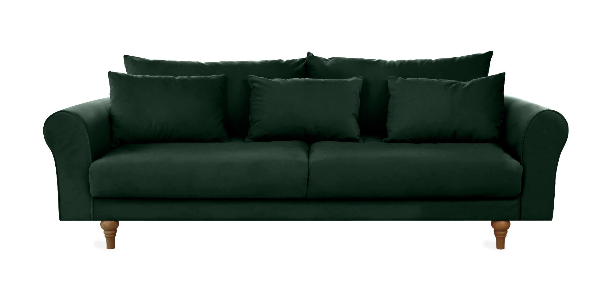 SELMA 4-seater sofa/sofa bed Exclusive Velvet, Moss Green, removable & washable covers - Scandinavian Stories by Marton