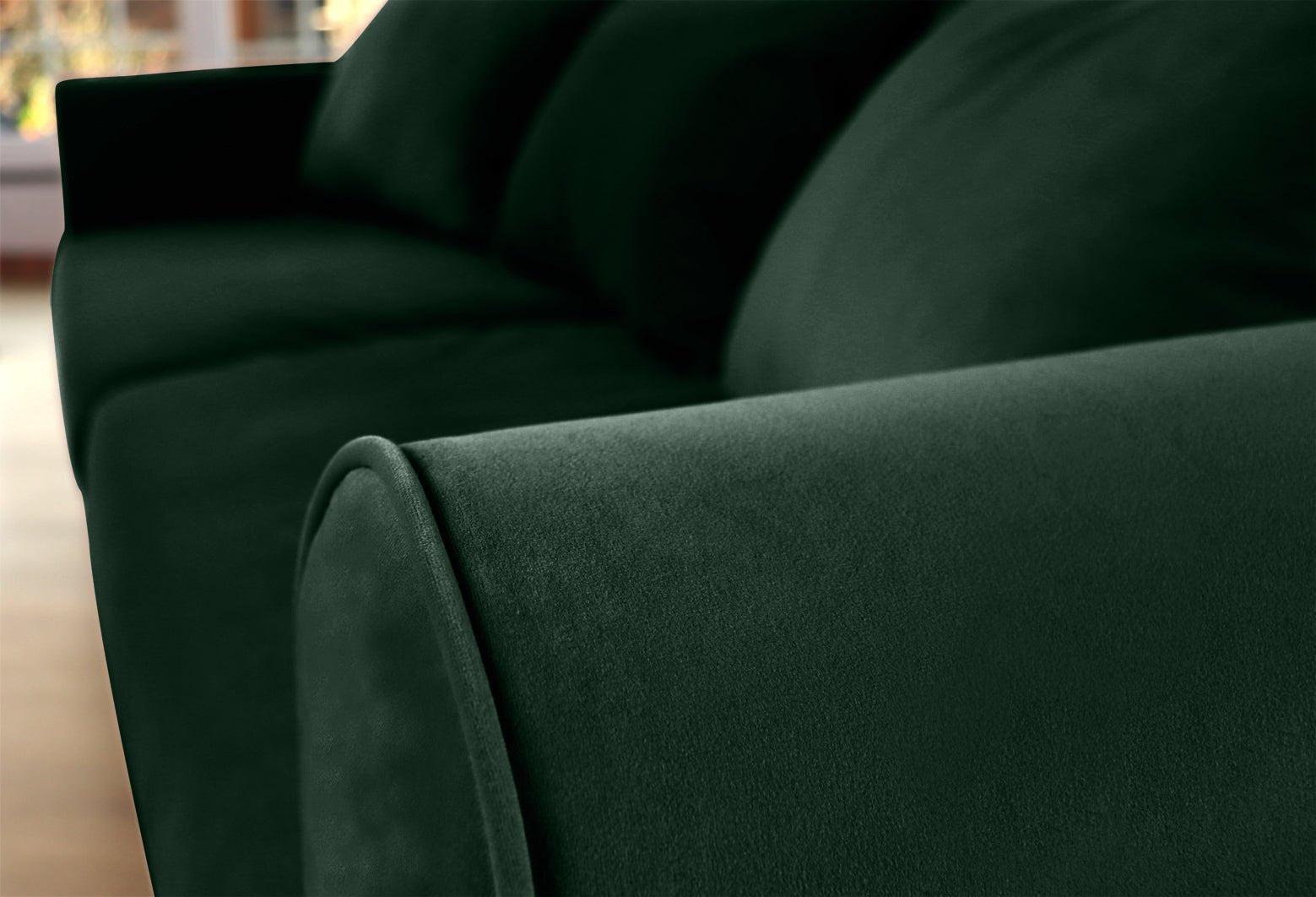 SELMA 4-seater sofa/sofa bed Exclusive Velvet, Moss Green, removable & washable covers - Scandinavian Stories by Marton