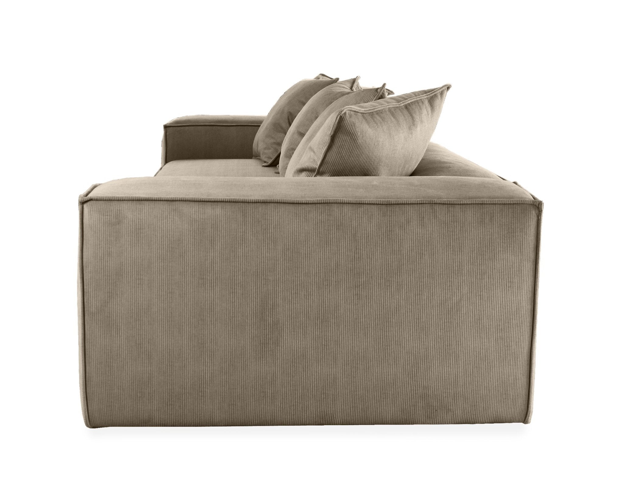 Stockholm L - shaped Sofa, exclusive Corduroy, Mole, removable & washable covers - Scandinavian Stories by Marton