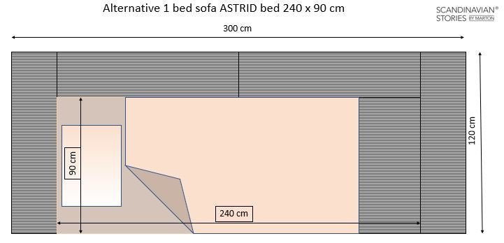 ASTRID L-shaped Sofa, exclusive Corduroy, Concrete removable & washable covers - Scandinavian Stories by Marton